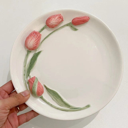 Tulip Tallerken Håndmalet til Festlige Anledninger 5