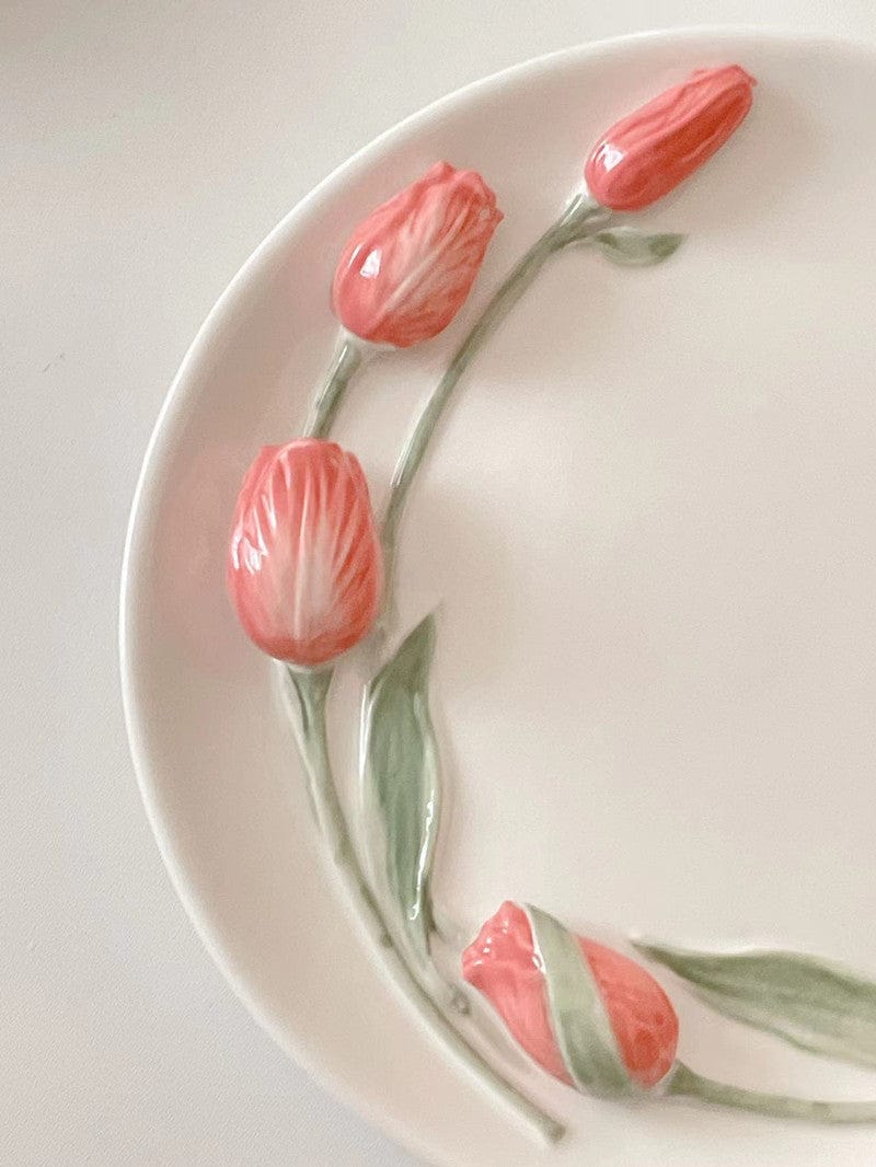 Tulip Tallerken Håndmalet til Festlige Anledninger 6