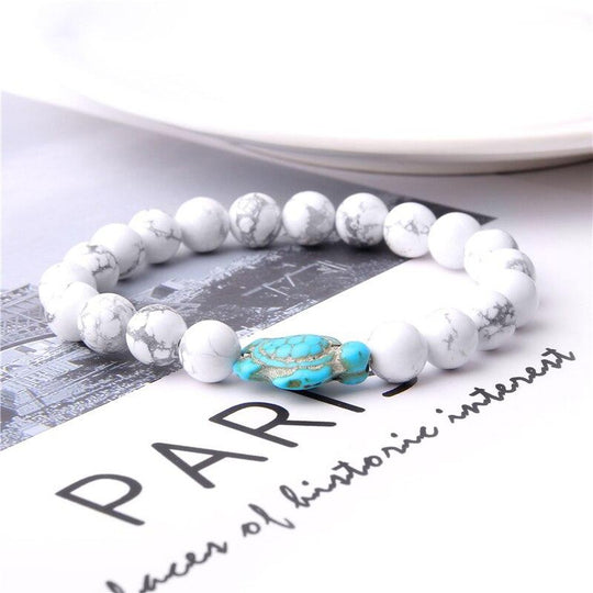 Turkis beaded skildpadde armbånd