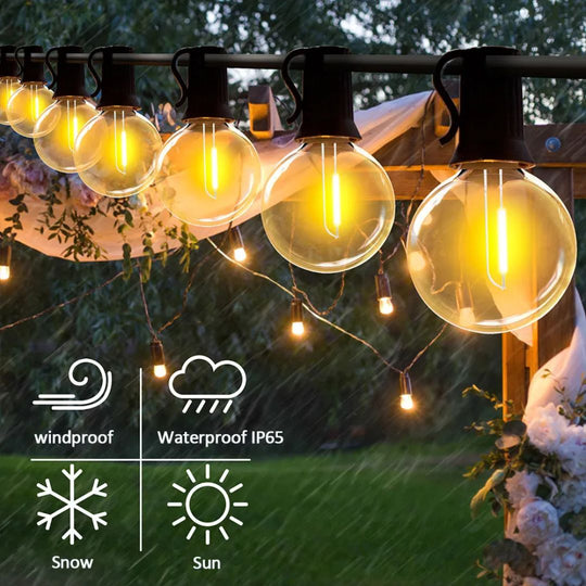 Udendørs Lysstreng med Solenergi 1