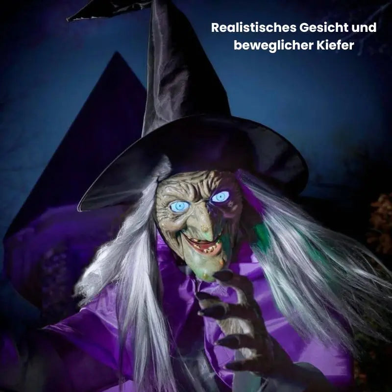Uhyggelig Flyvende Heks Halloween Dekoration 1