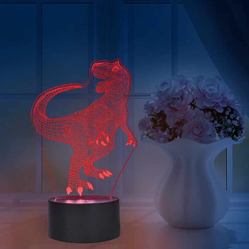 Unisex 3D Natlampe med Skiftende Farver og USB Betjening 0