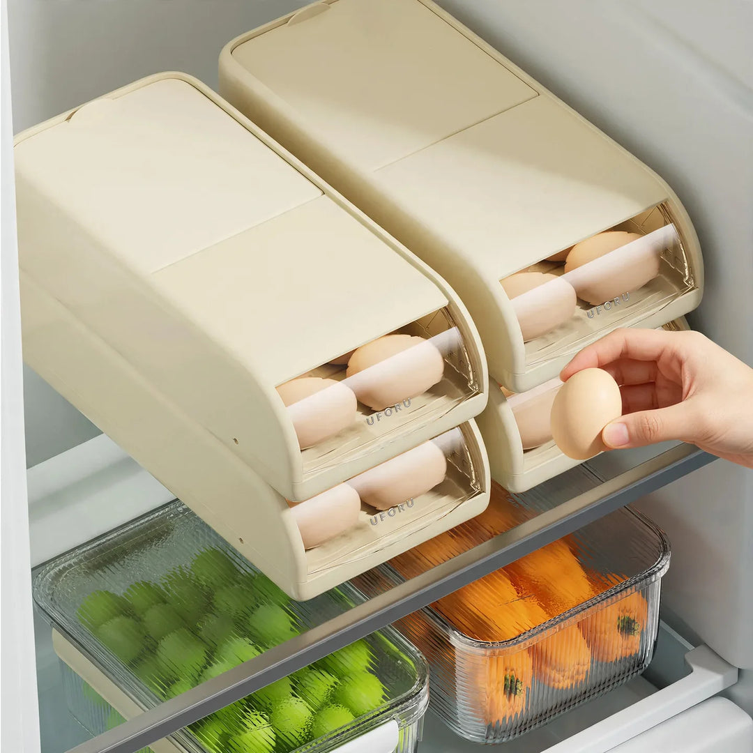 Unisex Æggeopbevaringskasse med Tætsluttende Låg og Pladsbesparende Design 2