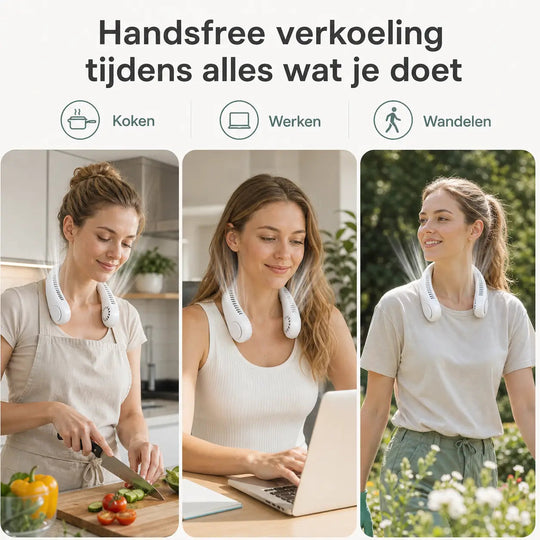 Unisex Bærbar Halsventilator med Justerbare Hastigheder 4