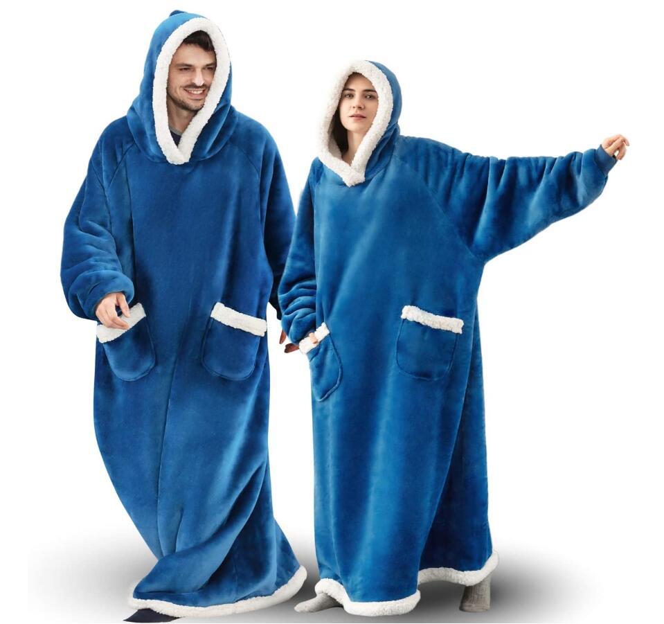 Unisex Bærbart Tæppe med Hætte 2