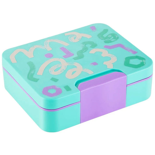 Unisex Bento-madkasse med flere rum og farverigt design 0