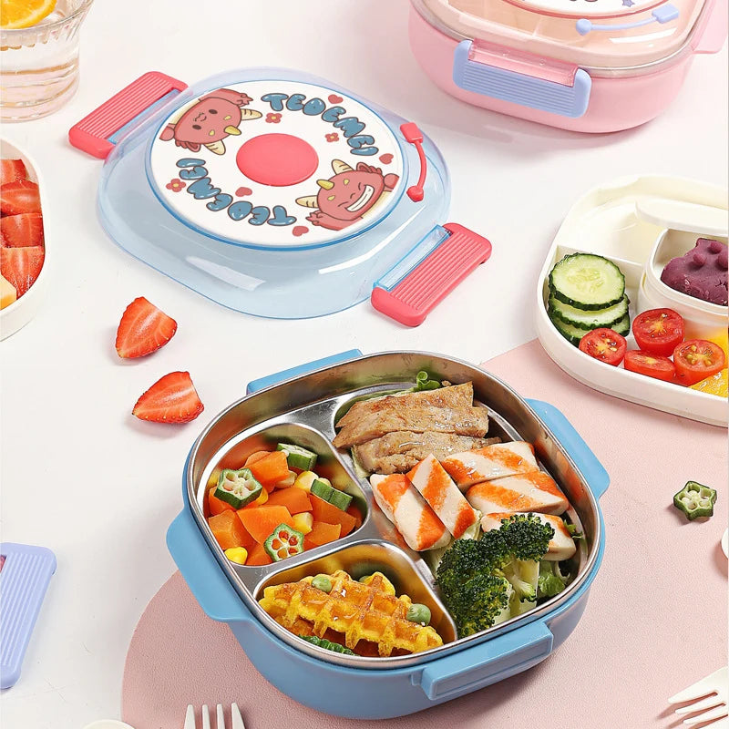 Unisex Bento-madkasse med flere sektioner og legende design 1