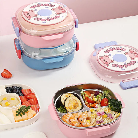 Unisex Bento-madkasse med flere sektioner og legende design 2