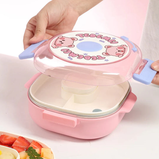 Unisex Bento-madkasse med flere sektioner og legende design 3