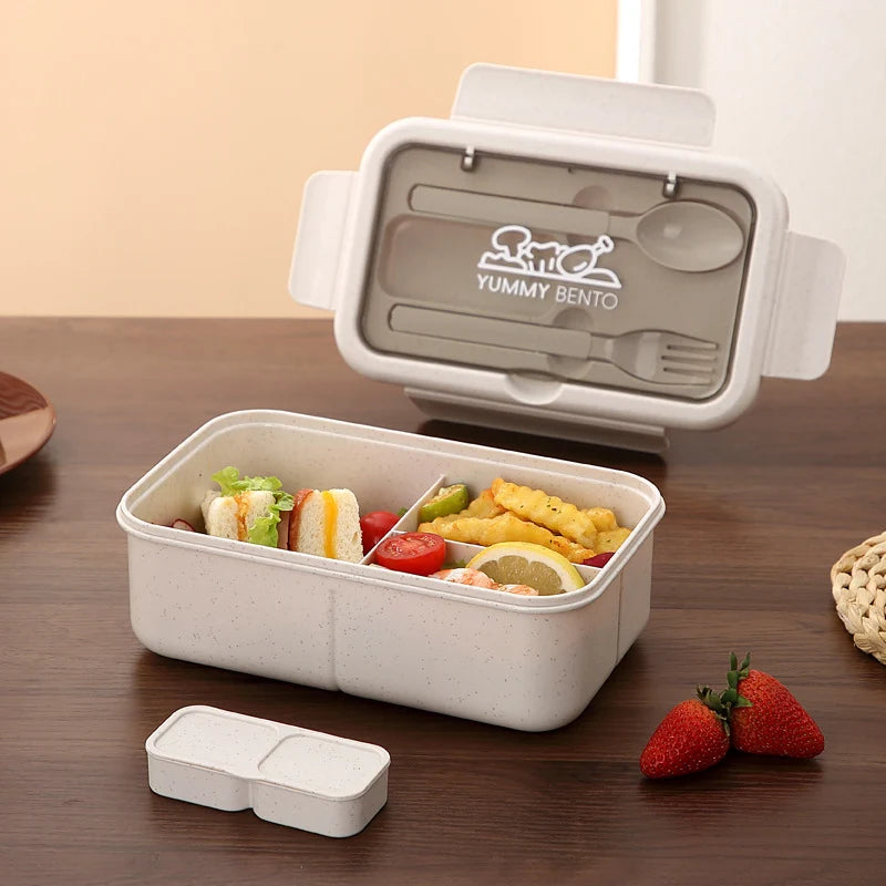 Unisex Bento-madkasse med lufttæt forsegling og ruminddeling 1