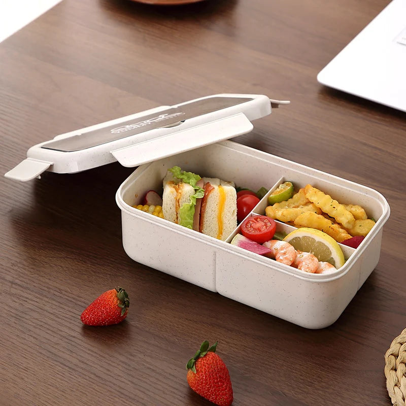 Unisex Bento-madkasse med lufttæt forsegling og ruminddeling 2
