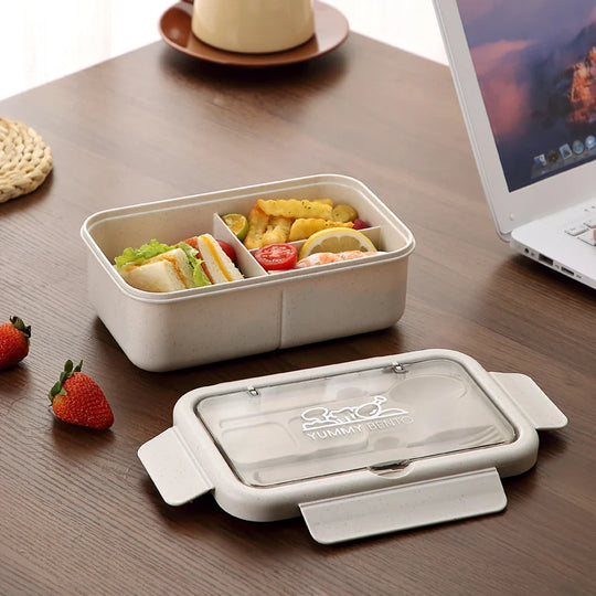 Unisex Bento-madkasse med lufttæt forsegling og ruminddeling 3