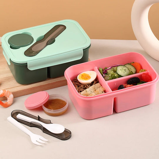 Unisex Bento Madbeholder med Flere Rum og Låsemekanisme 1