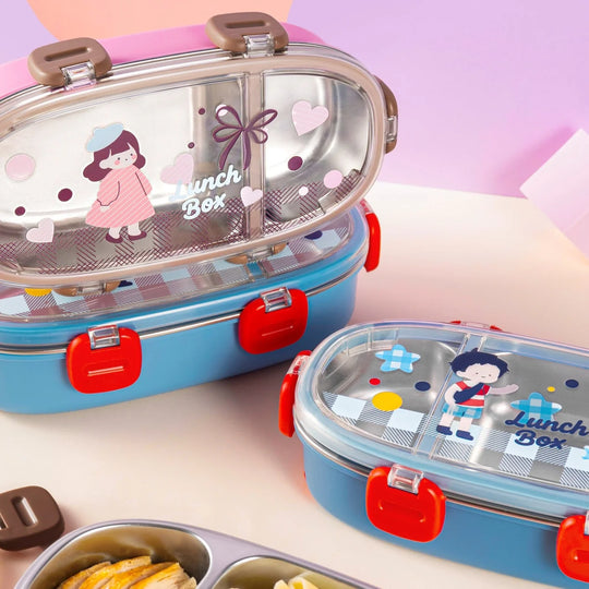 Unisex Bento Madkasse Med Flere Rum og Sjovt Design 1