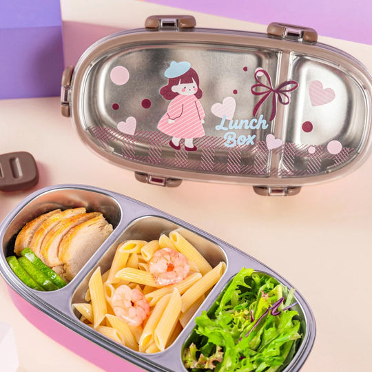 Unisex Bento Madkasse Med Flere Rum og Sjovt Design 3