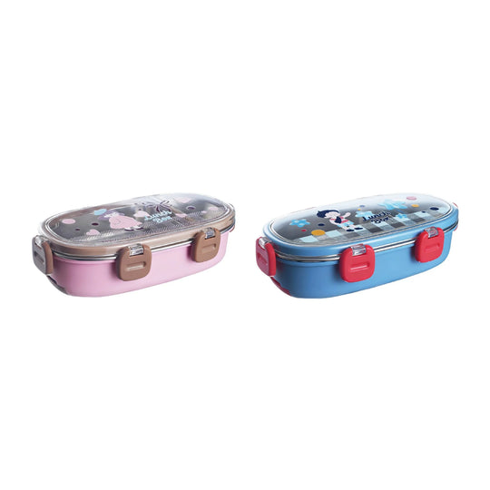 Unisex Bento Madkasse Med Flere Rum og Sjovt Design 6