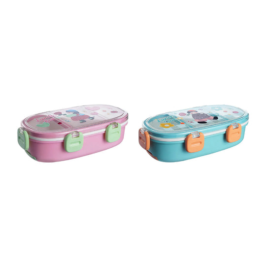 Unisex Bento Madkasse Med Flere Rum og Sjovt Design 7