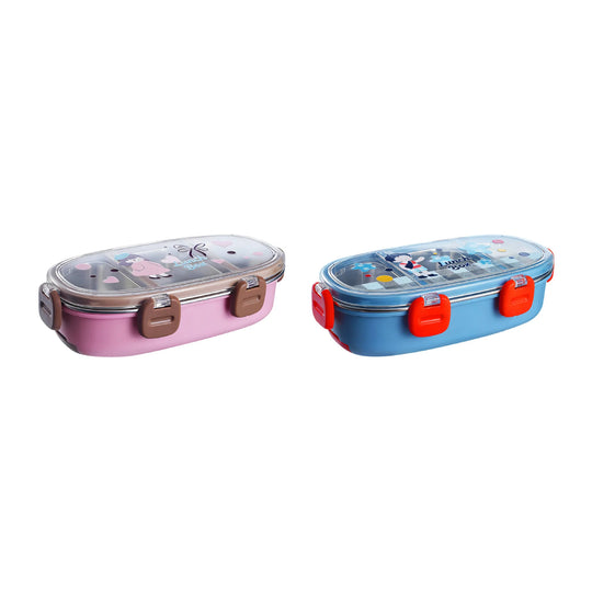 Unisex Bento Madkasse Med Flere Rum og Sjovt Design 8
