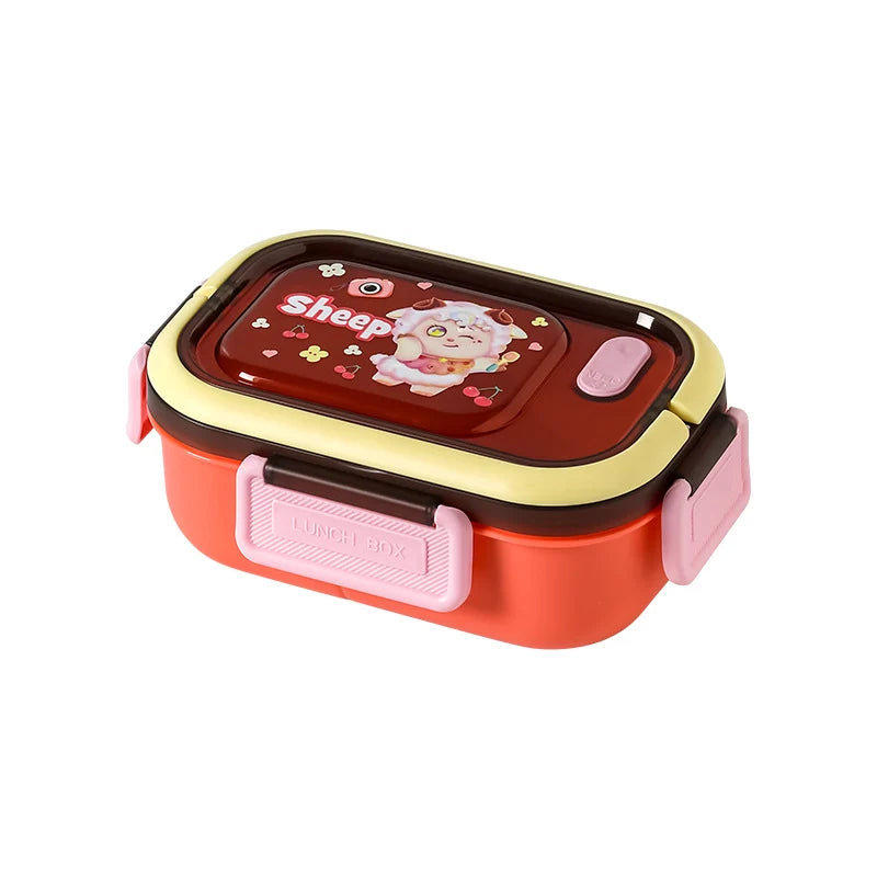 Unisex Bento Madkasse med Dyretema og Flere Rum 5