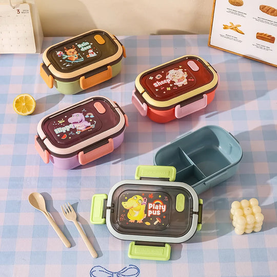 Unisex Bento Madkasse med Dyretema og Flere Rum 6