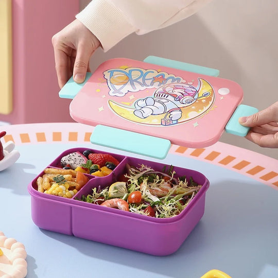 Unisex Bento Madkasse med Figurer og Flere Rum 2
