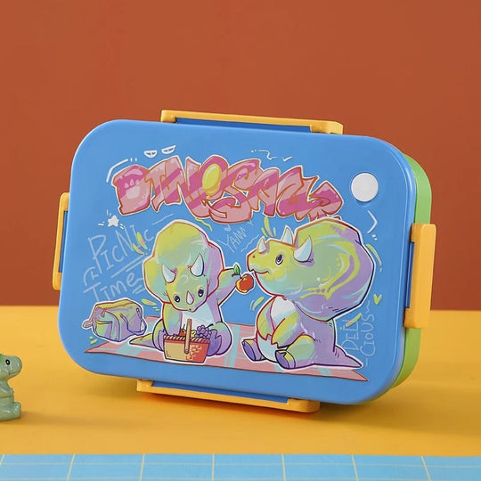Unisex Bento Madkasse med Figurer og Flere Rum 6