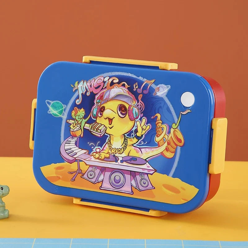 Unisex Bento Madkasse med Figurer og Flere Rum 7