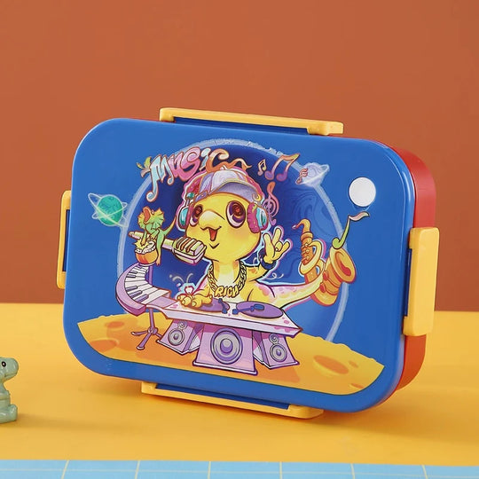 Unisex Bento Madkasse med Figurer og Flere Rum 7