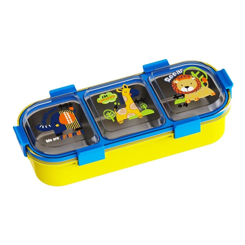 Unisex Bento Madkasse med Flere Rum og Dyremotiv 0