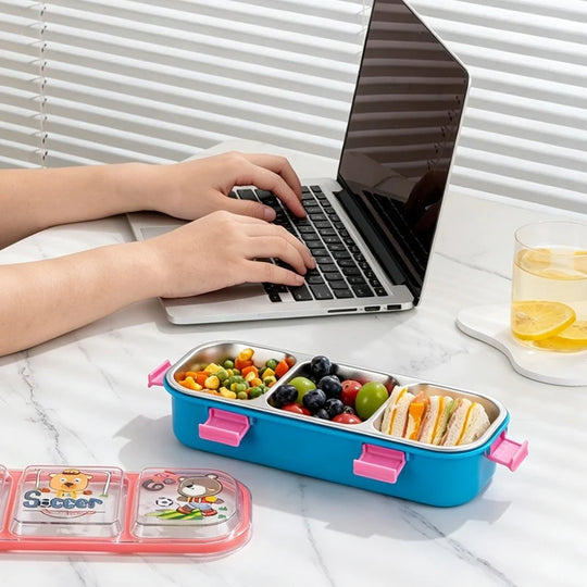 Unisex Bento Madkasse med Flere Rum og Dyremotiv 1