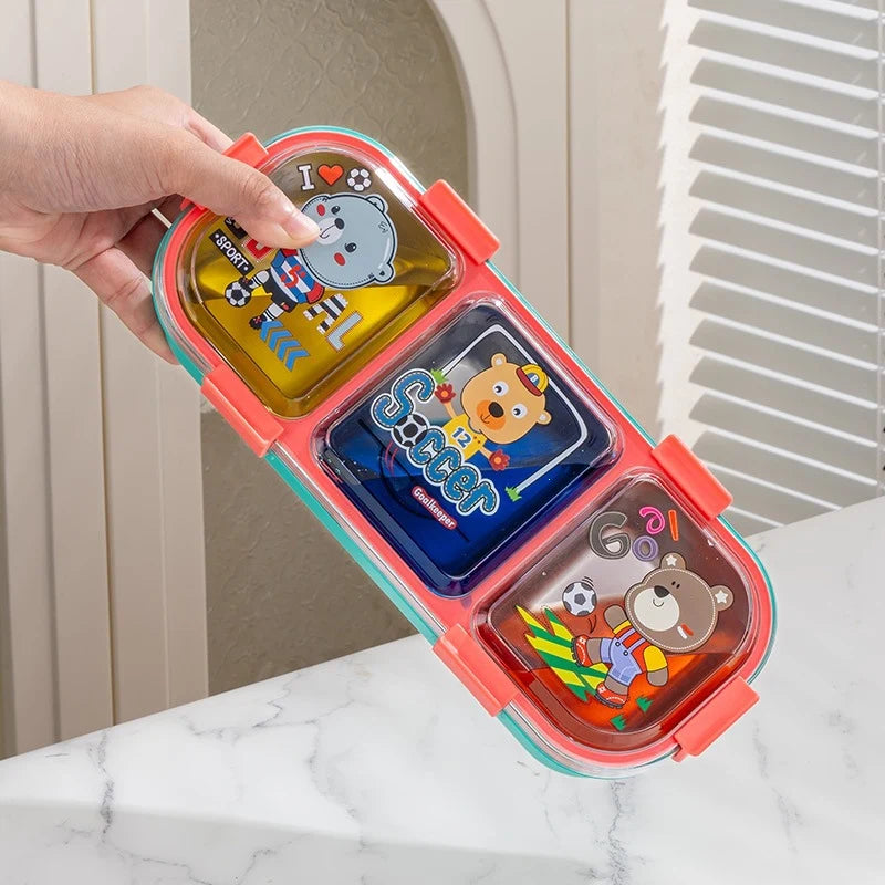 Unisex Bento Madkasse med Flere Rum og Dyremotiv 3