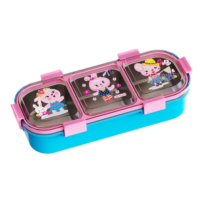 Unisex Bento Madkasse med Flere Rum og Dyremotiv 6