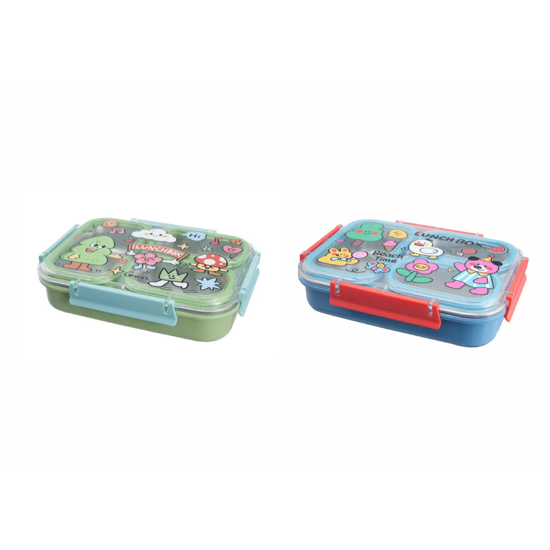 Unisex Bento Madkasse med Flere Rum og Sjovt Design 1