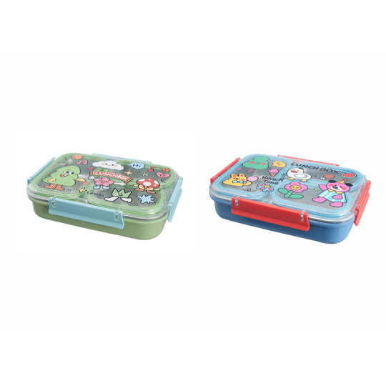Unisex Bento Madkasse med Flere Rum og Sjovt Design 1