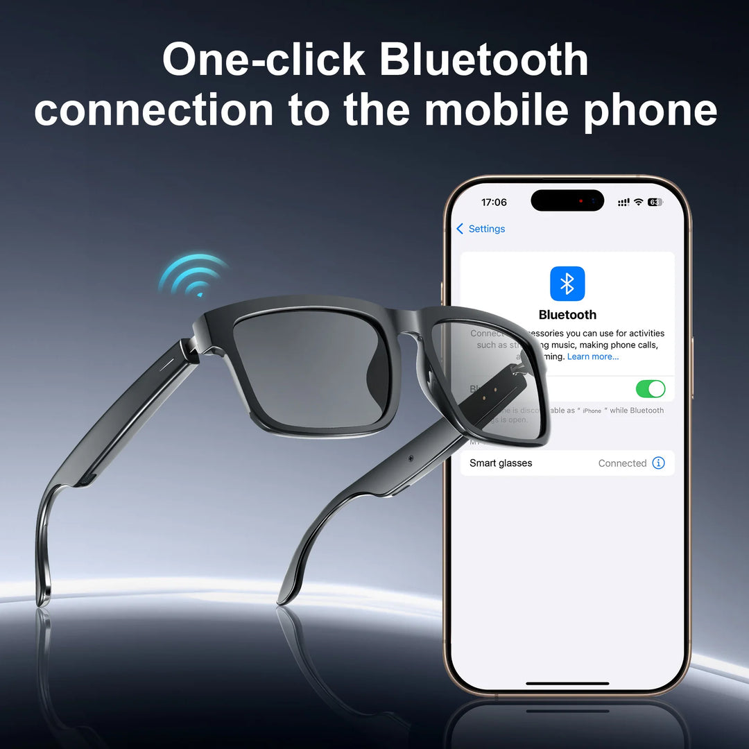 Unisex Bluetooth Solbriller med Integrerede Hovedtelefoner 1