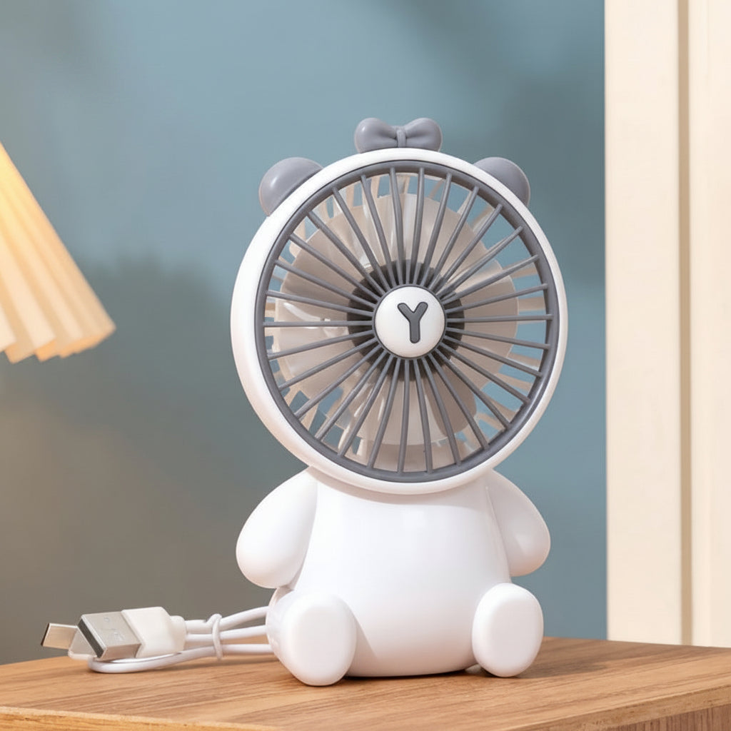 Unisex Bordventilator Kompakt Figurdesign USB-drevet Støjsvag 23