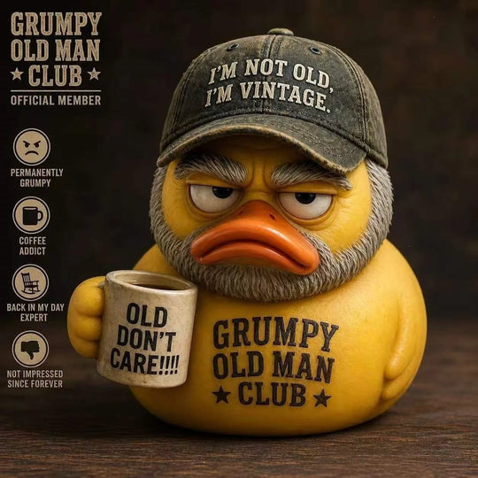 Unisex Dekorativ Gummiand med Vintagehat og Kop 3