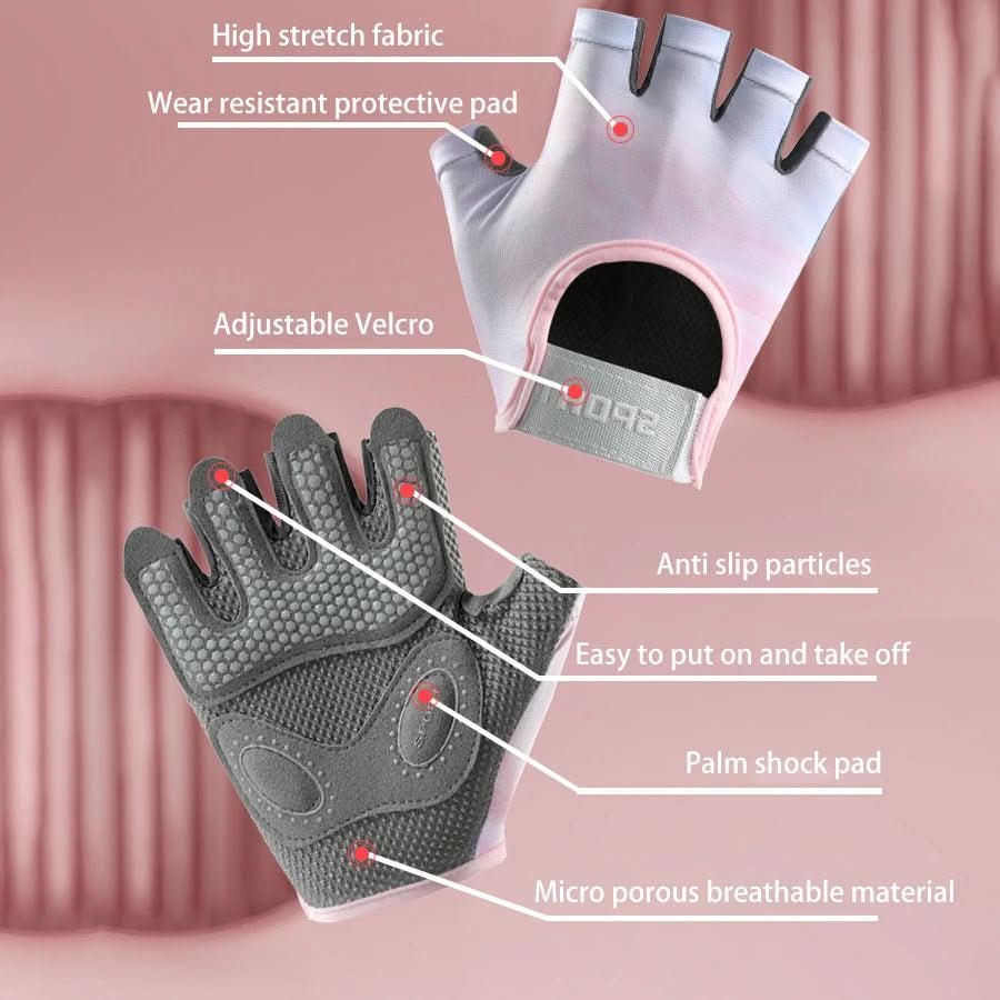 Unisex Fitness Gloves Half Finger Design 4