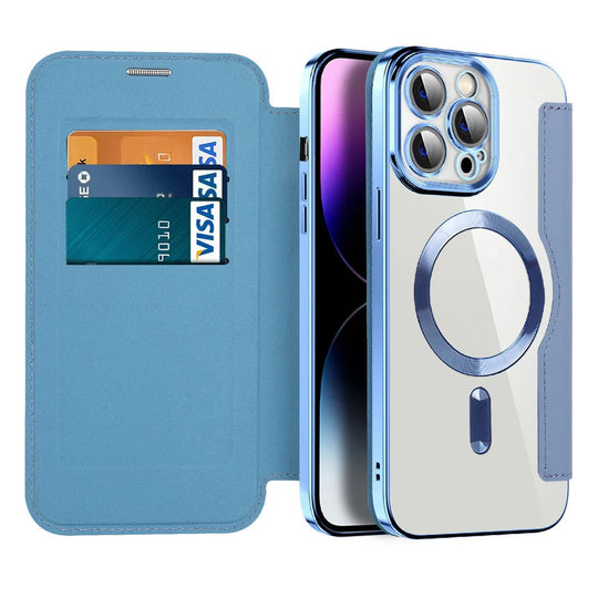 Unisex Flip-Cover til Telefon med Kortholder og Magnetisk Lukning 3