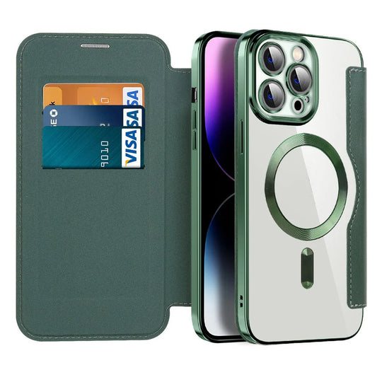 Unisex Flip-Cover til Telefon med Kortholder og Magnetisk Lukning 4
