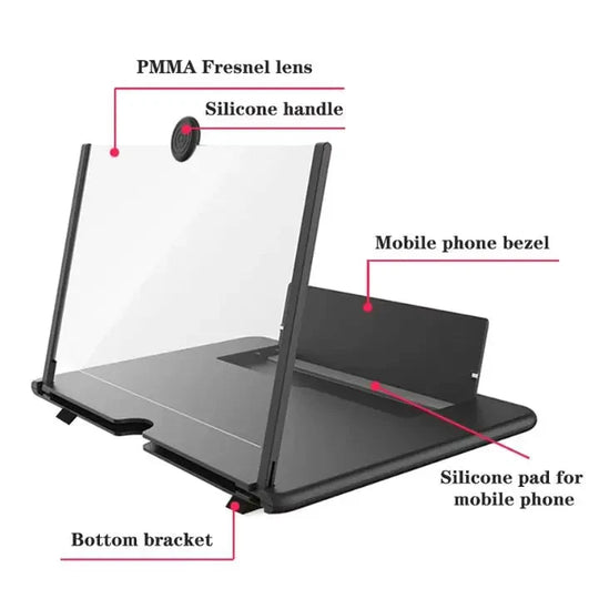 Unisex Foldable HD Screen Magnifier for Smartphones 4