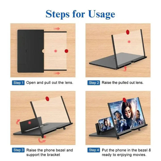Unisex Foldable HD Screen Magnifier for Smartphones 5