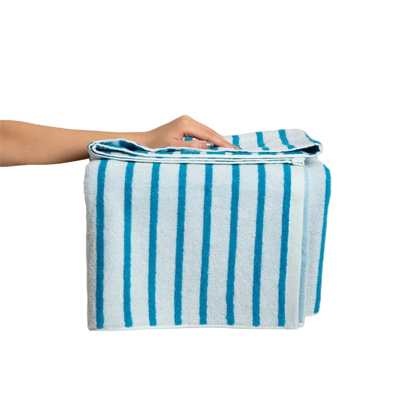 Unisex Håndklæde Stribet Design til Bade, Pool og Strand 0
