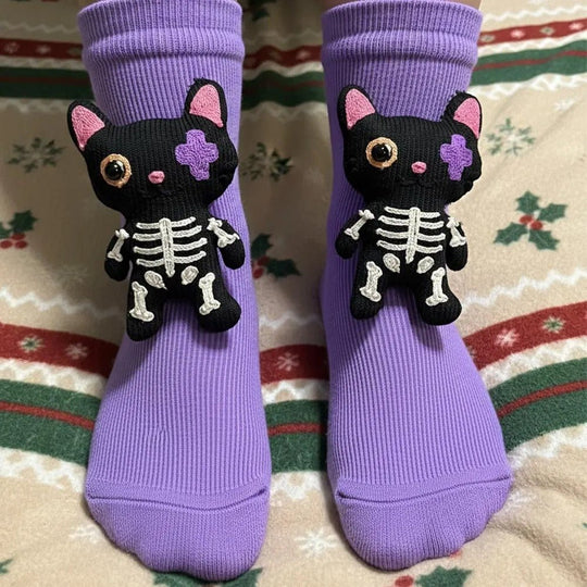 Unisex Hussokker med 3D Dyreaccent Komfortabel og Skridsikker Design 2