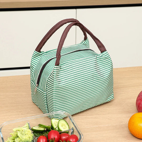 Unisex Isoleret Frokostkøletaske Praktisk Design Moderne Stribet Mønster 2