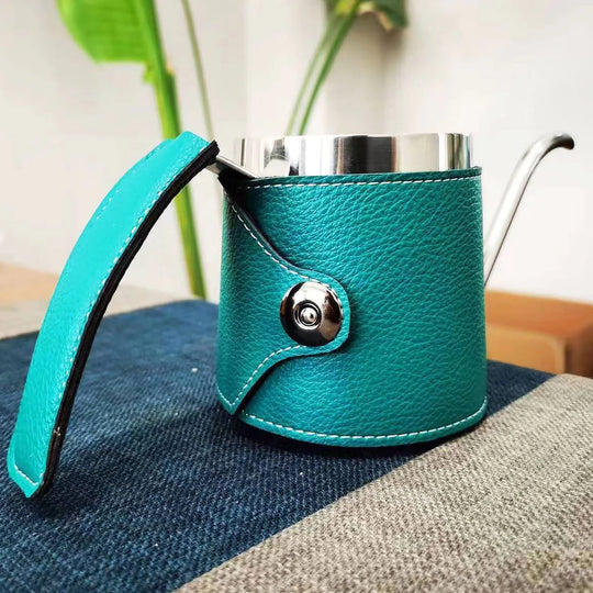 Unisex Kaffekande Rustfrit Stål Med Læderhåndtag Praktisk Design 2