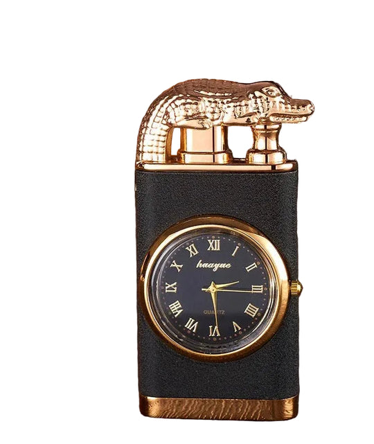 Unisex Lighter med Kvartsur og Blå Flamme 1
