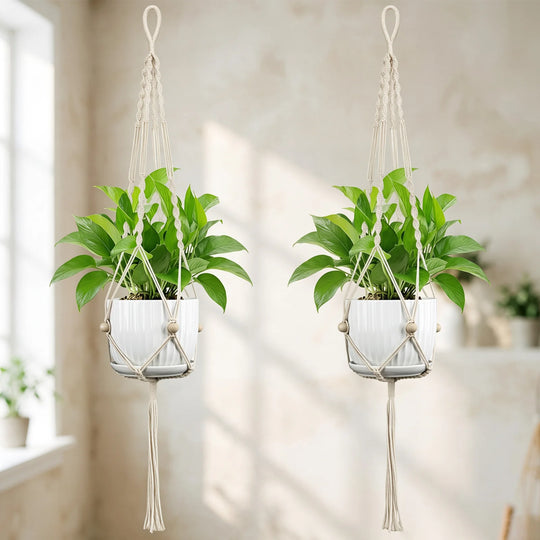Unisex Macramé Planteophæng Håndlavet Design 1