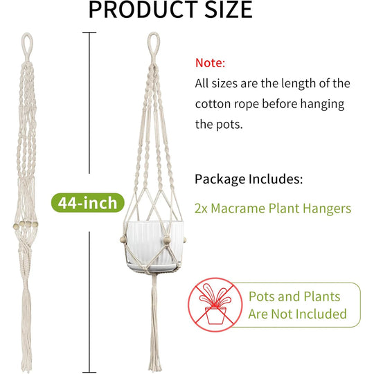 Unisex Macramé Planteophæng Håndlavet Design 4