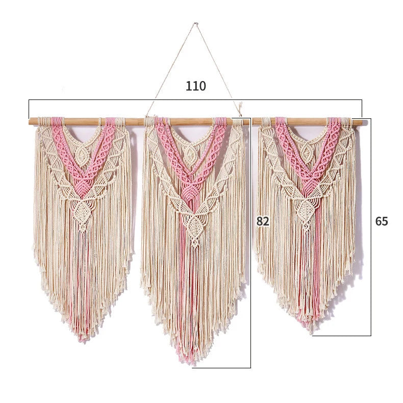 Unisex Macramé Vægophæng Boheme Stil 10